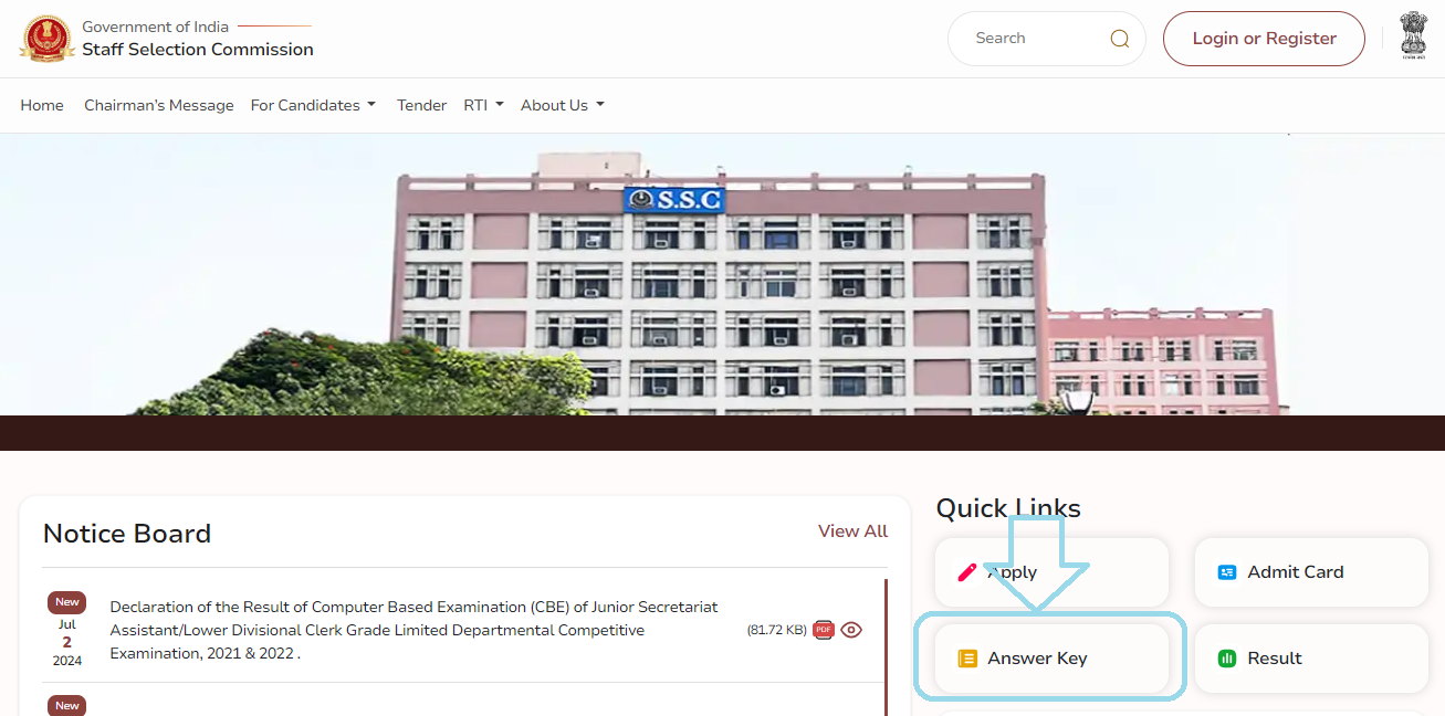 SSC Phase 12 Answer Key 2024