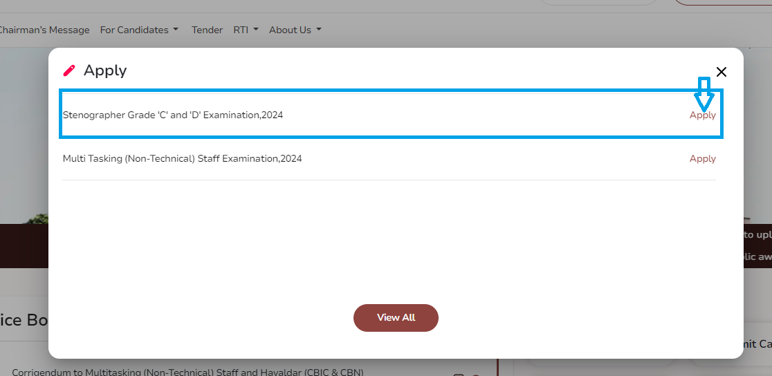 SSC Stenographer Form Fill Up 2024
