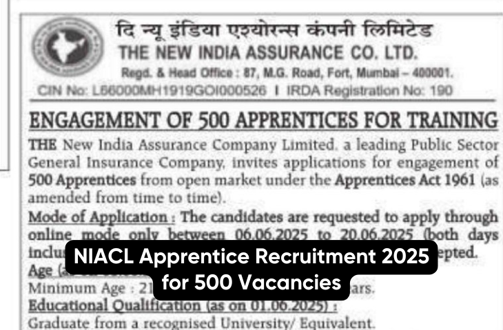 NIACL Apprentice Recruitment 2025