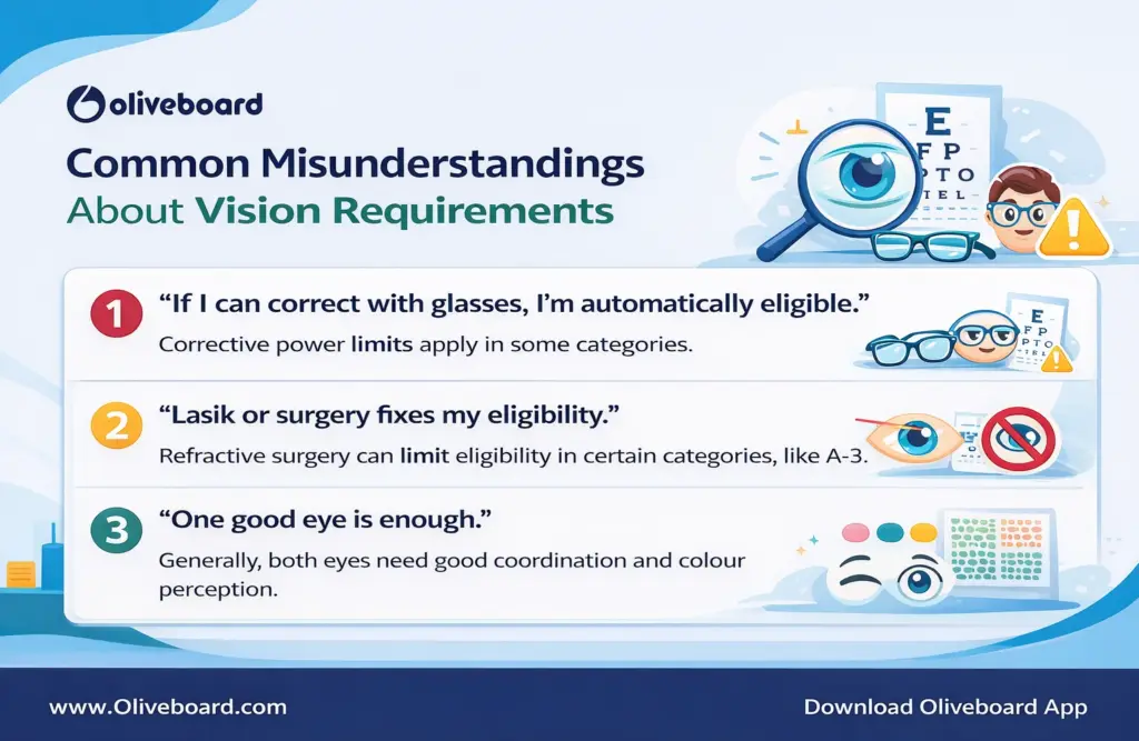 common misunderstandings about vision requirements