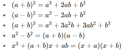 Algebraic Identities