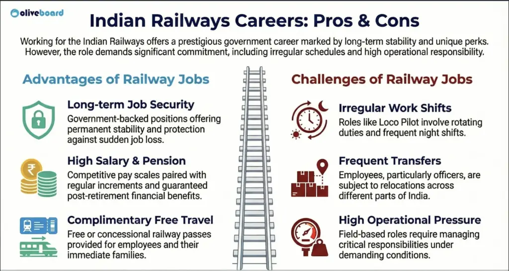 Indian Railway Careers, Pros and Cons