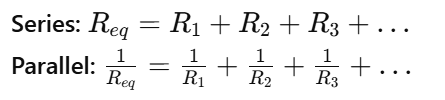 Series and Parallel Circuits Formula