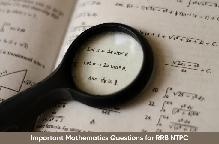 Mathematics Questions for RRB NTPC