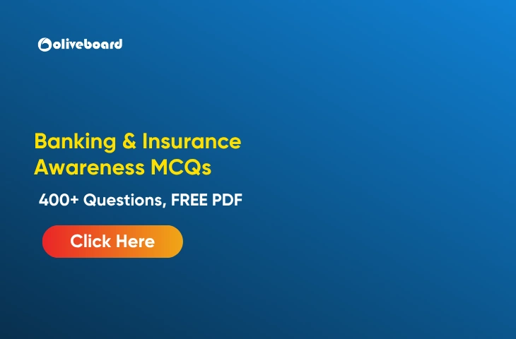 Banking & Insurance Awareness MCQs, 400+ Questions, FREE PDF