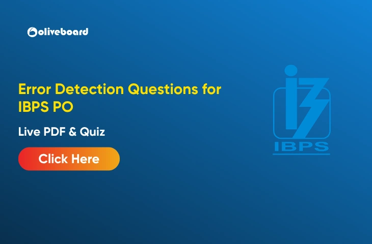 Error Detection Questions for IBPS PO